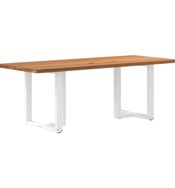 Esstisch Hellbraun 220x90x74 cm Massivholz Eiche Rechteckig