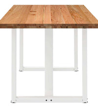 Esstisch Hellbraun 220x90x74 cm Massivholz Eiche Rechteckig