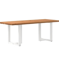 Esstisch Hellbraun 220x90x74 cm Massivholz Eiche Rechteckig