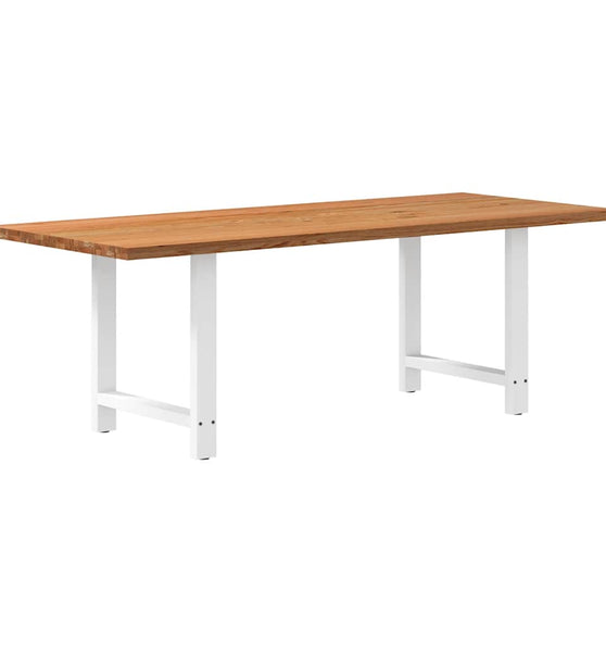 Esstisch Hellbraun 220x90x74 cm Massivholz Eiche Rechteckig