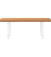 Esstisch Hellbraun 220x90x74 cm Massivholz Eiche Rechteckig