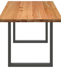 Esstisch Hellbraun 240x90x74 cm Massivholz Eiche Rechteckig