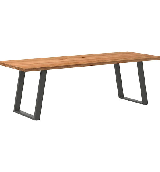 Esstisch Hellbraun 240x90x74 cm Massivholz Eiche Rechteckig