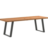 Esstisch Hellbraun 240x90x74 cm Massivholz Eiche Rechteckig