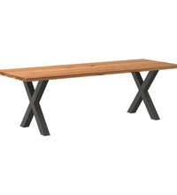 Esstisch Hellbraun 240x90x74 cm Massivholz Eiche Rechteckig