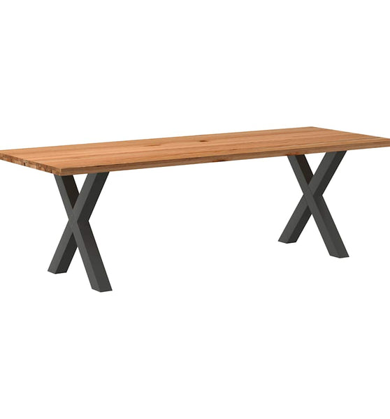 Esstisch Hellbraun 240x90x74 cm Massivholz Eiche Rechteckig