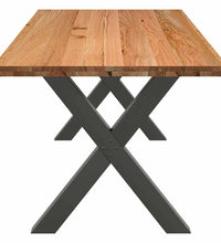 Esstisch Hellbraun 240x90x74 cm Massivholz Eiche Rechteckig