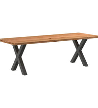 Esstisch Hellbraun 240x90x74 cm Massivholz Eiche Rechteckig