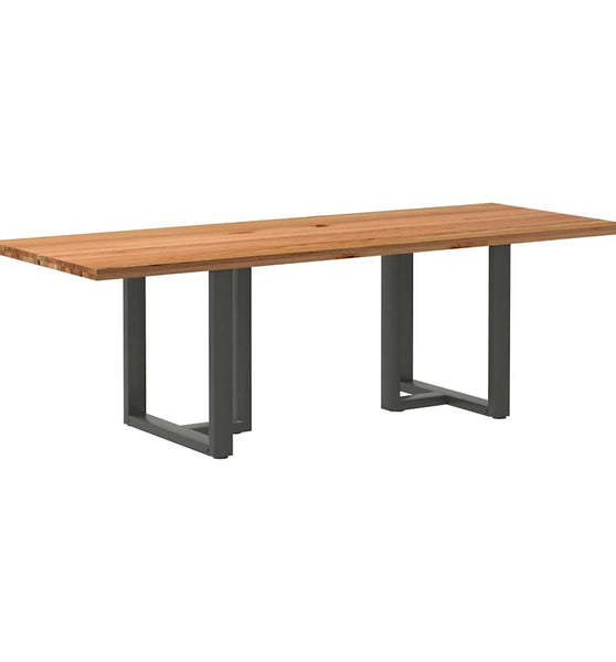 Esstisch Hellbraun 240x90x74 cm Massivholz Eiche Rechteckig