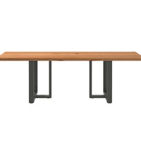 Esstisch Hellbraun 240x90x74 cm Massivholz Eiche Rechteckig