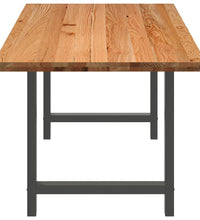 Esstisch Hellbraun 240x90x74 cm Massivholz Eiche Rechteckig