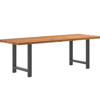 Esstisch Hellbraun 240x90x74 cm Massivholz Eiche Rechteckig