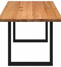 Esstisch Hellbraun 240x90x74 cm Massivholz Eiche Rechteckig