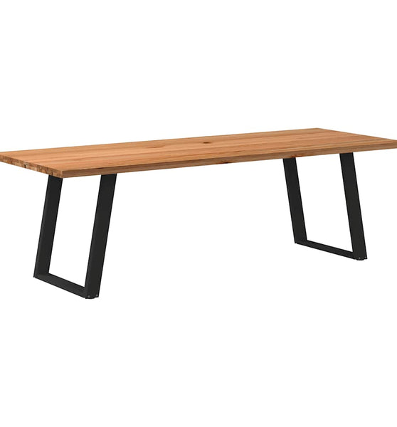 Esstisch Hellbraun 240x90x74 cm Massivholz Eiche Rechteckig