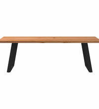 Esstisch Hellbraun 240x90x74 cm Massivholz Eiche Rechteckig