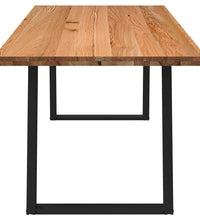 Esstisch Hellbraun 240x90x74 cm Massivholz Eiche Rechteckig