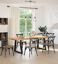 Esstisch Hellbraun 240x90x74 cm Massivholz Eiche Rechteckig