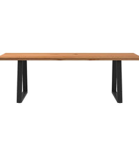 Esstisch Hellbraun 240x90x74 cm Massivholz Eiche Rechteckig