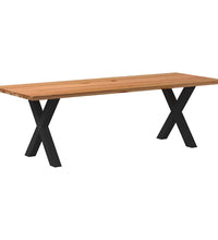 Esstisch Hellbraun 240x90x74 cm Massivholz Eiche Rechteckig