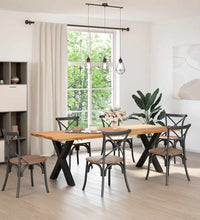 Esstisch Hellbraun 240x90x74 cm Massivholz Eiche Rechteckig