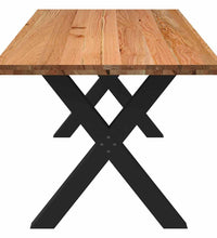 Esstisch Hellbraun 240x90x74 cm Massivholz Eiche Rechteckig