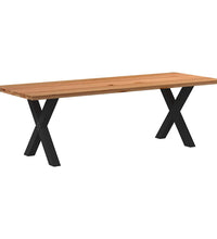 Esstisch Hellbraun 240x90x74 cm Massivholz Eiche Rechteckig