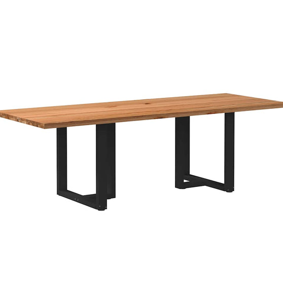 Esstisch Hellbraun 240x90x74 cm Massivholz Eiche Rechteckig