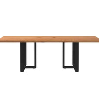 Esstisch Hellbraun 240x90x74 cm Massivholz Eiche Rechteckig