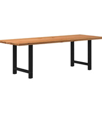 Esstisch Hellbraun 240x90x74 cm Massivholz Eiche Rechteckig