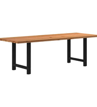 Esstisch Hellbraun 240x90x74 cm Massivholz Eiche Rechteckig