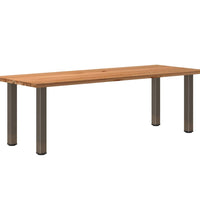 Esstisch Hellbraun 240x90x74 cm Massivholz Eiche Rechteckig