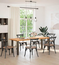 Esstisch Hellbraun 240x90x74 cm Massivholz Eiche Rechteckig