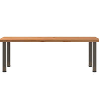 Esstisch Hellbraun 240x90x74 cm Massivholz Eiche Rechteckig