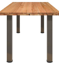 Esstisch Hellbraun 240x90x74 cm Massivholz Eiche Rechteckig