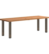 Esstisch Hellbraun 240x90x74 cm Massivholz Eiche Rechteckig