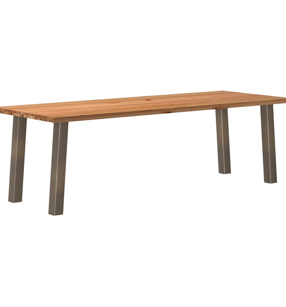 Esstisch Hellbraun 240x90x74 cm Massivholz Eiche Rechteckig