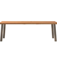 Esstisch Hellbraun 240x90x74 cm Massivholz Eiche Rechteckig