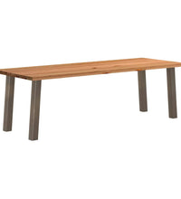 Esstisch Hellbraun 240x90x74 cm Massivholz Eiche Rechteckig