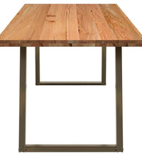 Esstisch Hellbraun 240x90x74 cm Massivholz Eiche Rechteckig