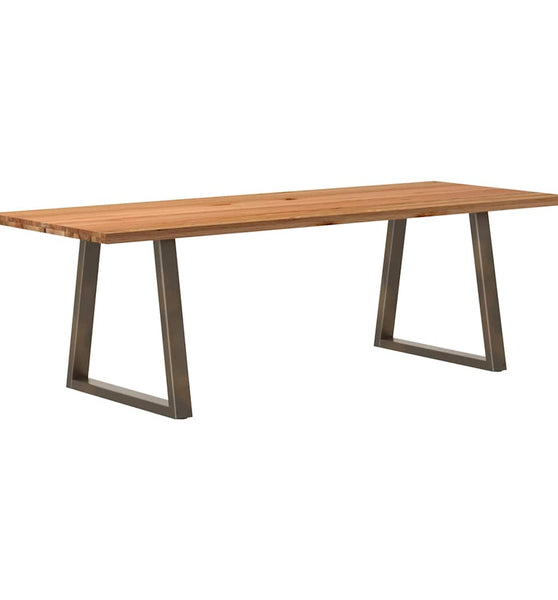 Esstisch Hellbraun 240x90x74 cm Massivholz Eiche Rechteckig