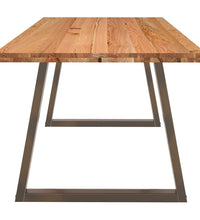 Esstisch Hellbraun 240x90x74 cm Massivholz Eiche Rechteckig