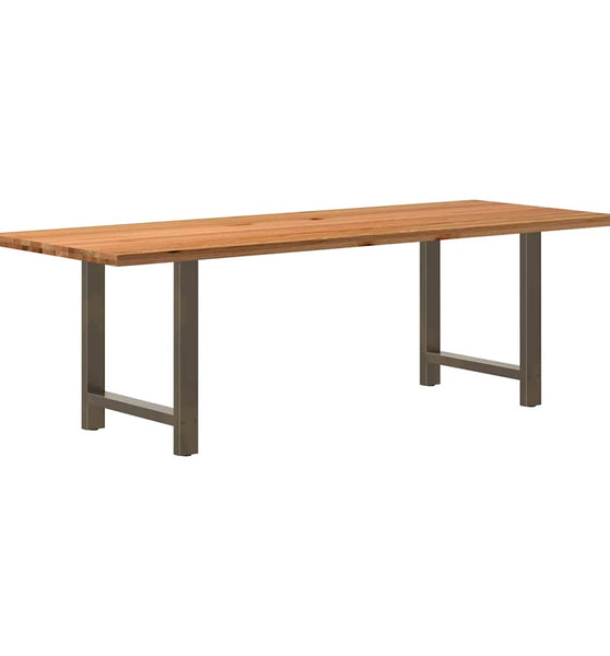 Esstisch Hellbraun 240x90x74 cm Massivholz Eiche Rechteckig