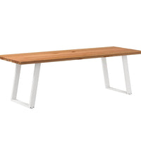 Esstisch Hellbraun 240x90x74 cm Massivholz Eiche Rechteckig