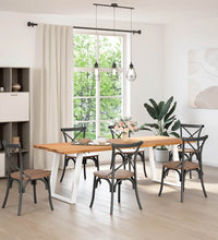 Esstisch Hellbraun 240x90x74 cm Massivholz Eiche Rechteckig