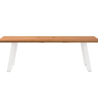 Esstisch Hellbraun 240x90x74 cm Massivholz Eiche Rechteckig