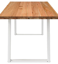 Esstisch Hellbraun 240x90x74 cm Massivholz Eiche Rechteckig