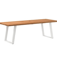 Esstisch Hellbraun 240x90x74 cm Massivholz Eiche Rechteckig