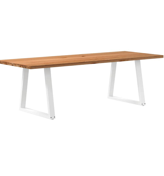 Esstisch Hellbraun 240x90x74 cm Massivholz Eiche Rechteckig