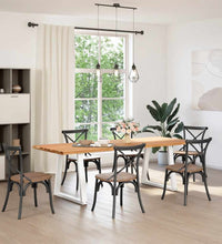 Esstisch Hellbraun 240x90x74 cm Massivholz Eiche Rechteckig