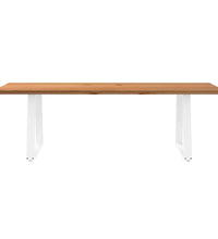 Esstisch Hellbraun 240x90x74 cm Massivholz Eiche Rechteckig